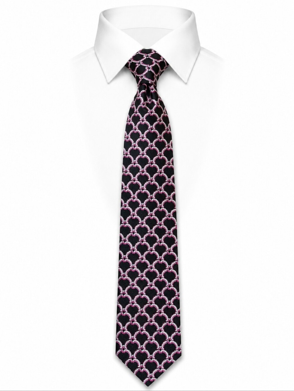 VERA BRADLEY for BAEKGAARD | Retired Designer Pink Black Silk Floral Tie | 57"